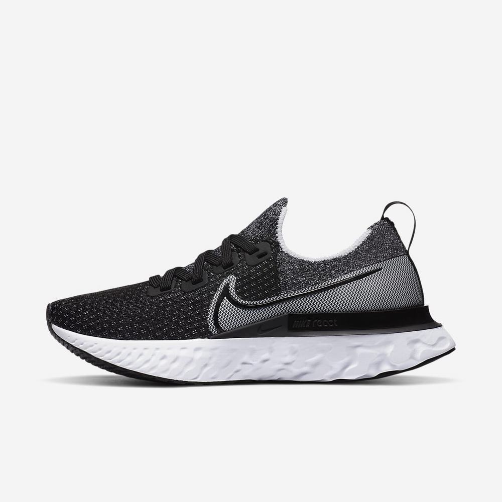 Chaussure De Running Nike React Infinity Run Flyknit Noir 2598-647 Black/White/White Femme | CJI-57892881